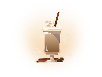 Latte chocolate cinnamon coffee cup drink foam illustration latte sketch sketch app
