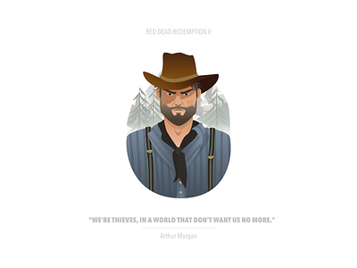 Red Dead Redemption II | Arthur Morgan character cowboy fanart game illustration rdr2 red dead redemption thief