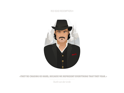 Red Dead Redemption II | Dutch van der Linde character cowboy fanart game illustration rdr2 red dead redemption thief