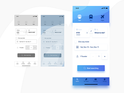 Travel App Design Concept app booking flight ios mobile tickets transport travel ui ux
