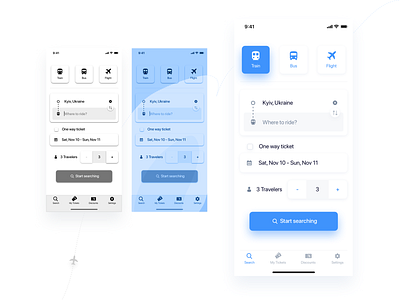 Travel App Design Concept app booking flight ios mobile tickets transport travel ui ux