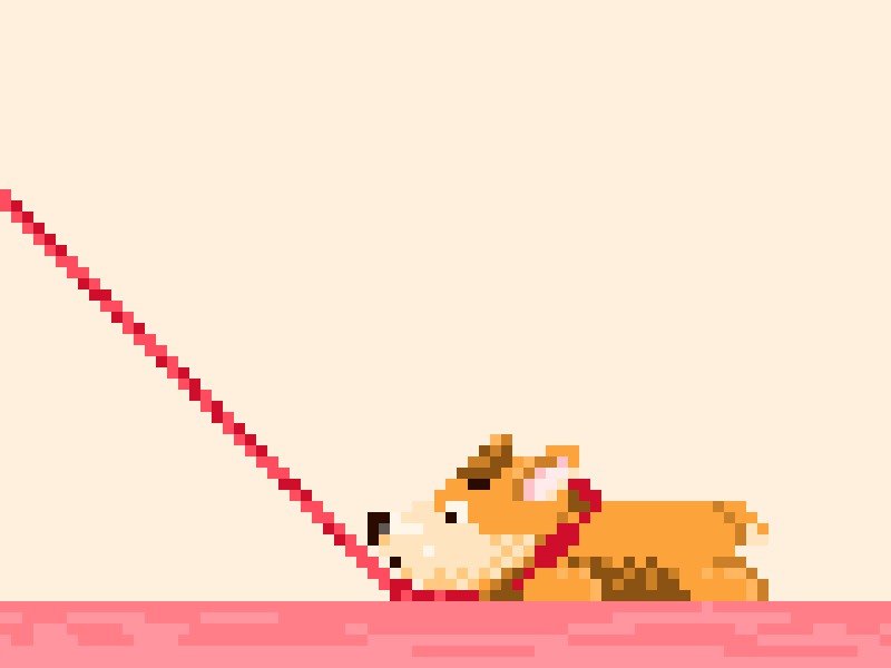 Lazy Boy 8bit animation character corgi dog gif pixel art