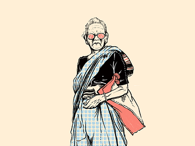 Indianage - The Psychotropic Granny cultural editorial goa graphic design illustration india indian konkan rural