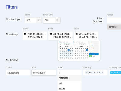 Ui Style Guide1 blue flat interface minimal navigation statics table ui ui kit ux website widgets