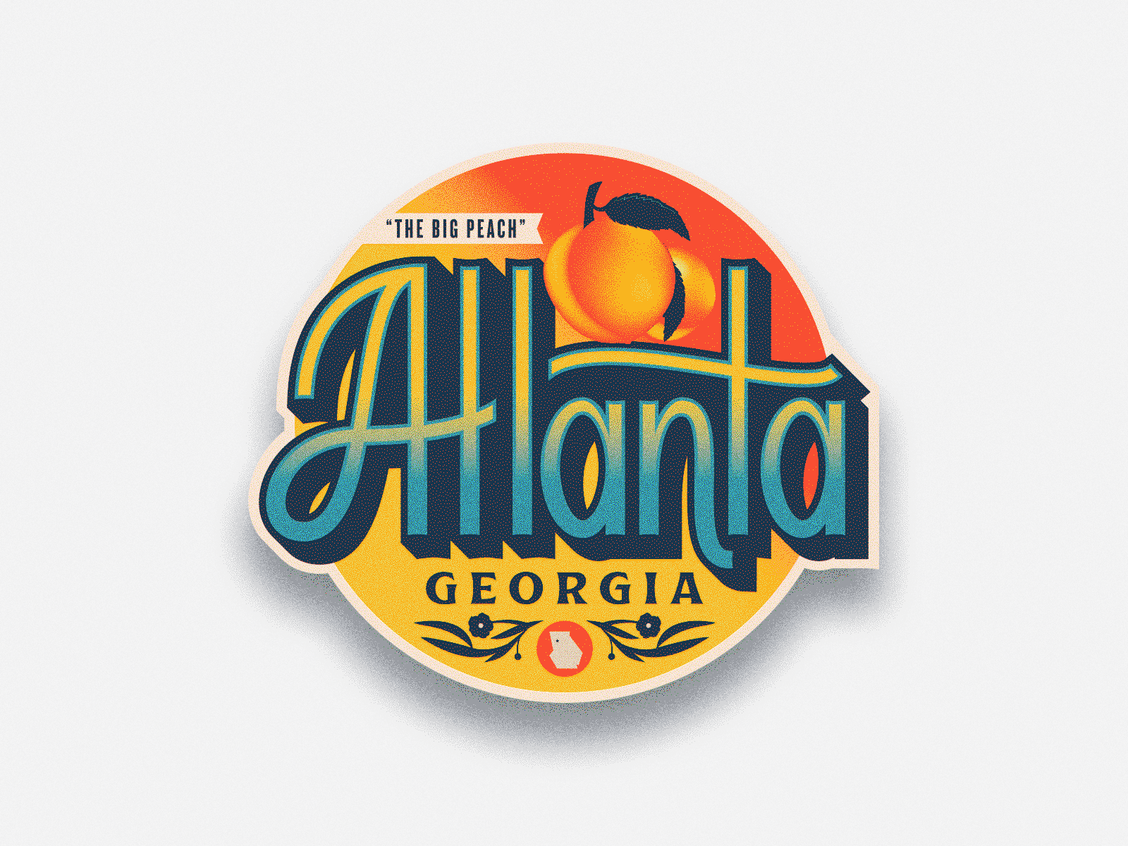 Cities of North America atlanta dallas honolulu houston illustration las vegas lettering los angeles miami nashville san diego san francisco seattle stickermule stickers type