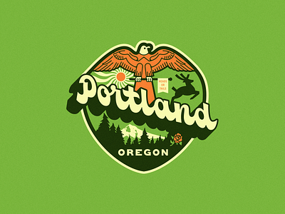 Portland Oregon Badge by Vincent Conti on Dribbble