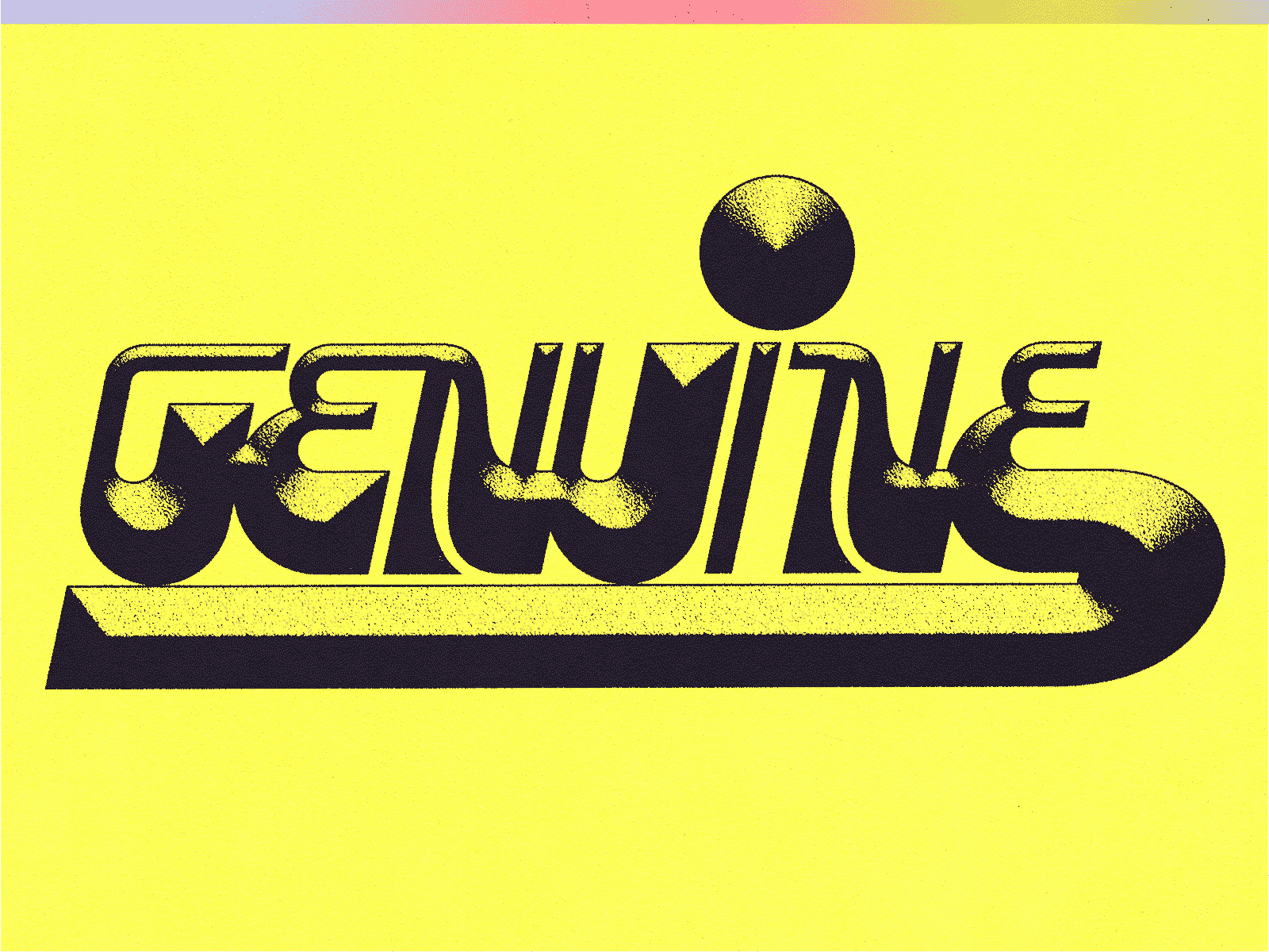 GENUINE custom halftone illustration lettering retro type vector vintage