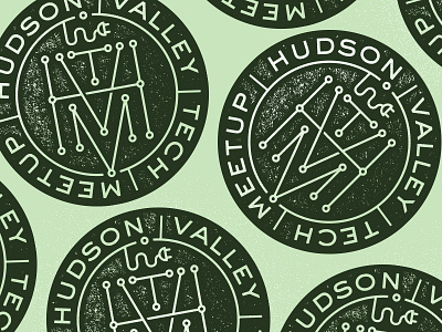 Hudson Valley Tech Meetup badge circle hudson valley meetup tech texture vin conti