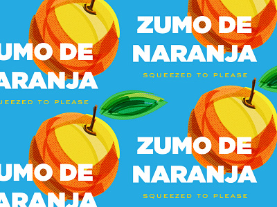 Orange You Glad? brush layout orange package design spanish texture type