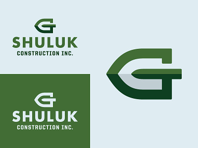 Greg Shuluk Construction branding concrete construction earth g lawn care logo masonry new york shovel