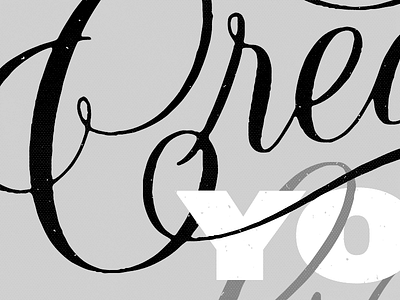 Cre-Yo custom grit handmade lettering script texture