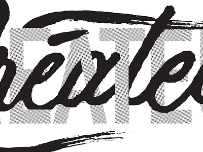 Brushy Dots brush halftone lettering script