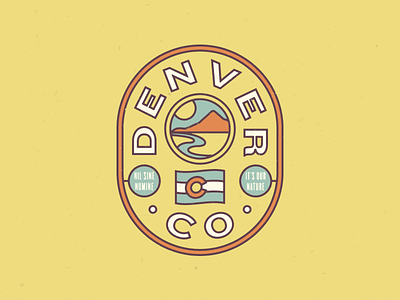 Denver C.O colorado denver explore line monoweight old patch travel vintage