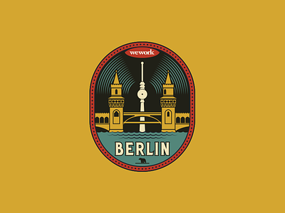 Berlin badge bear beer bridge germany lockup record sticker tag vintage