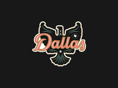 Dallas Fun bird custom dallas eagle fenix script star texas