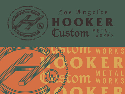 Hooker Custom Metal Works black letter furniture hooker metal monogram monoweight welding