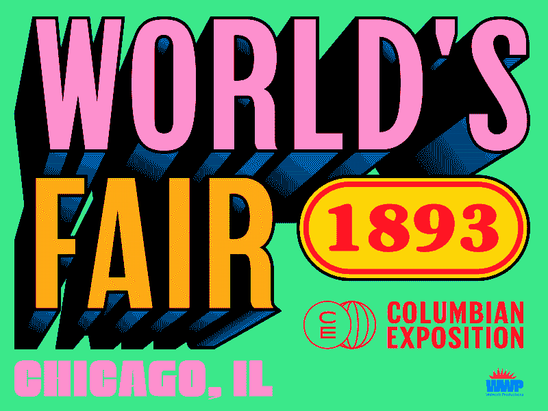 World's Fair Chicago 90s chicago fair gif retro typography world