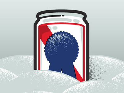 Snow Day in NY :) beer can conti off snow texture vector vin yum