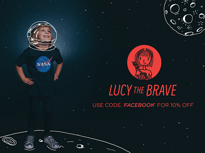 Lucy the Brave Ad design illustration kids apparel kids illustration t shirt