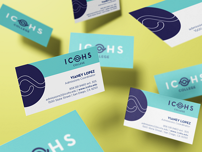ICOHS College Business Cards branding businesscards college