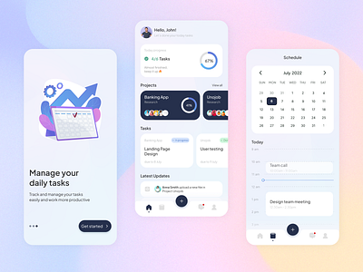 Task Manager | Mobile app app design figma manager mobile app task task manager ui web design