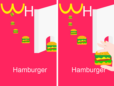 H－Hamburger app ，ui，illustrations