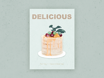 NO.3 cake food illustrations