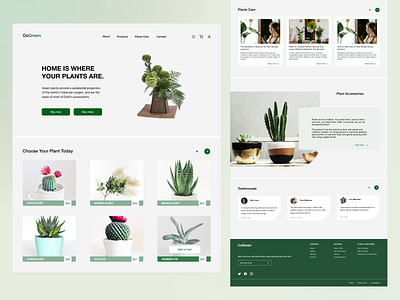 GoGreen Landing Page typography ui ux