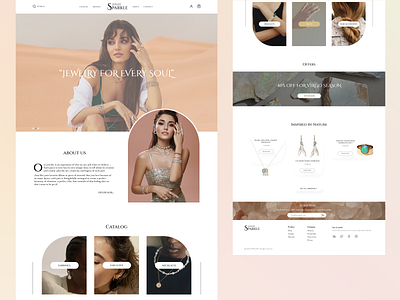 E - Commerce, Sparkle Jewelry Landing page design landingpage ui ux website