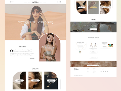 E - Commerce, Sparkle Jewelry Landing page