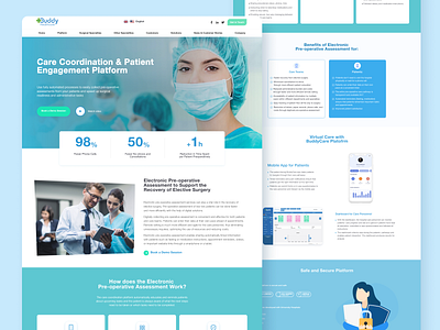 Healthcare website design health landing page medical medicines surgery ui ux web design website