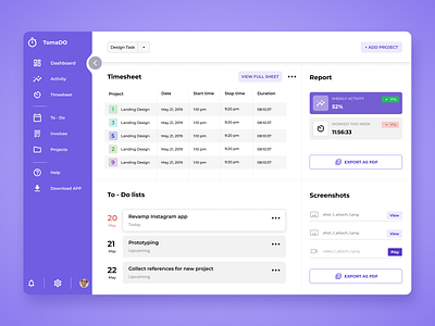 TomaDo time-management tool saas scheduling self effectiveness time mansgement time tracker web app web application