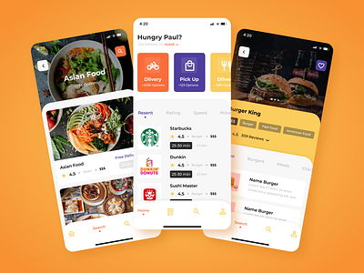 Food delivery mobile app delivery fast food food mobile mobile design