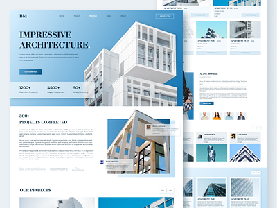 Architecture agency website architectural architecture building landing page website