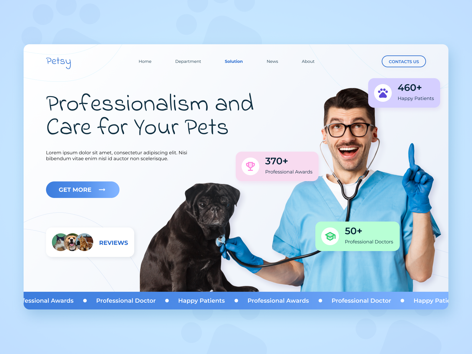 Vet clinic website by Obvious Studio on Dribbble