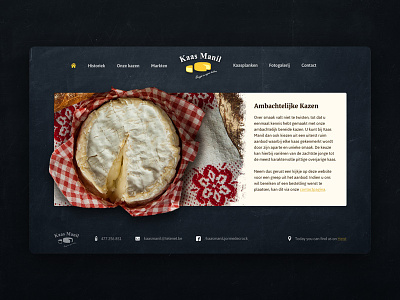 Website for a cheese company cheese dark food