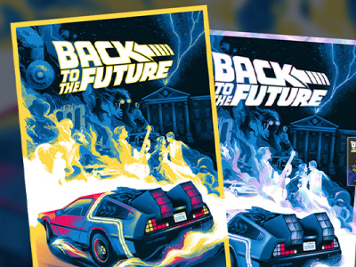 Official Back To The Future Screenprints 88mph back to the future bella grace delorean design film illustration limited edition marty mcfly movie movie poster photoshop poster screenprint zavvi gallery