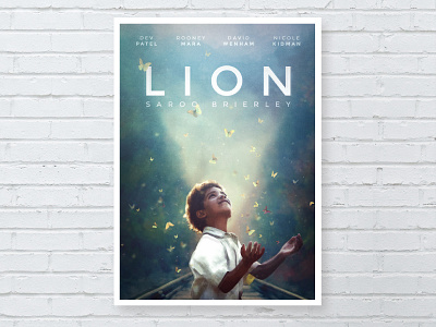 Lion Poster design drama film illustration lion movie movie poster poster typography