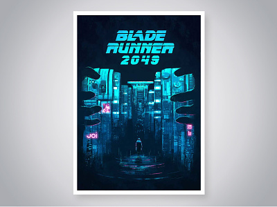Blade Runner 2049 art blade runner 2014 blue cover design digital film illustration joi movie photoshop poster ryan gosling
