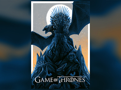 Game Of Thrones adobe art design dragon film game of thrones got hbo illustration iron throne movie movie poster night king photoshop poster three eyed raven