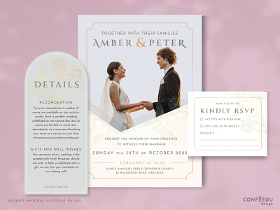 Wedding Card Design graphic design invitation design layout design