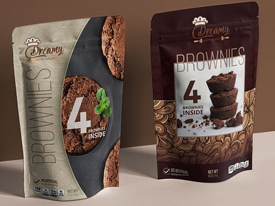 Brownies Packaging Design brownies brownies packaging design label design mockup package package design packaging packaging design pouch pouch design pouch packaging design