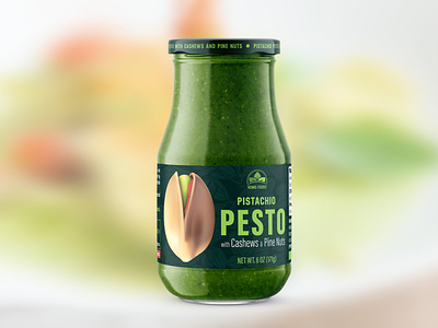 Package design for pesto sauce label label design mockup package package design packaging packaging design pesto pesto sauce sauce