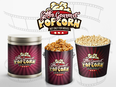 Logo and packaging design for a popcorn manufacturer branding graphic design label label design logo mockup package package design packaging packaging design popcorn