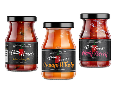 Chilli Sweet Sauce Design branding chilli graphic design label label design mockup package package design packaging packaging design sauce