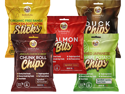 Bobolulu dog food packaging design design dog food dog food packaging label label design mockup package package design packaging packaging design snack snack package snacks