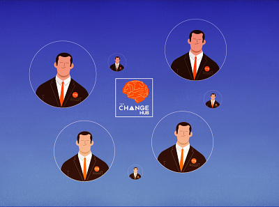 Business circle business character flat vector illustration motion graphics