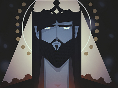The Savior character flat vector illustrator king motion graphics the king wise man