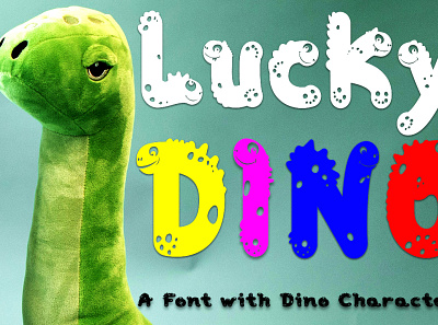 Lucky Dino Font app branding design icon illustration logo typography ui ux vector