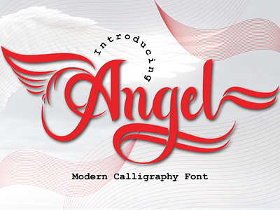 Sample of Angel Font | Modern Script Font branding design design fashion fonts logo icon illustration logo svg t shirt design typography vector